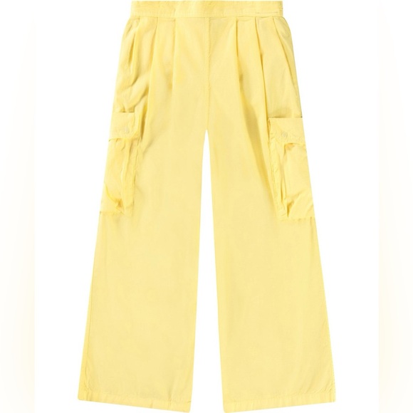 Molo Girls Yellow Cargo Pants Size 7/8 NWT Organic Cotton - Picture 2 of 9